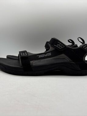 Teva Sandals Mens 12 Minam Hiking Strappy Black Comfort Hook & Loop Flat SN 4289